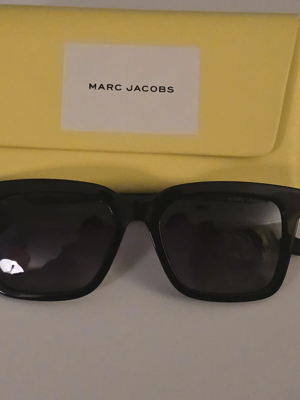 NEW Marc Jacobs MARC 683/S Black Square Sunglasses 54-18-145 w/ Case